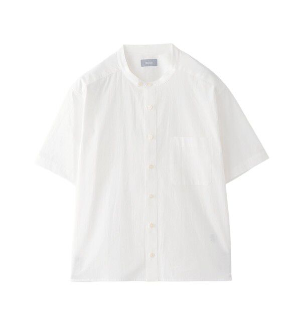 MACKINTOSH PHILOSOPHY「GREY LABEL バンドカラーショートスリーブシャツ」|シャツ・ブラウス|オフホワイト