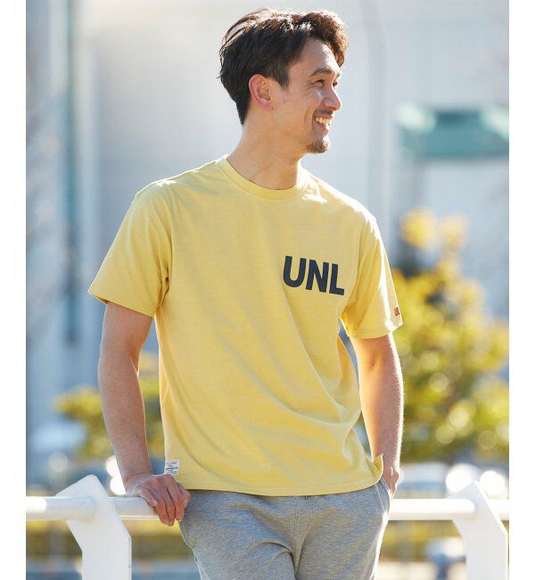 ikka「URBAN NATURE LIFE アーバンネイチャーライフ ロゴプリントTシャツ」|Tシャツ・カットソー|イエロー