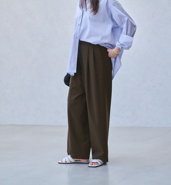 UNITED ARROWS「T/W ワイドパンツ ‐ウォッシャブル‐」|スラックス|
