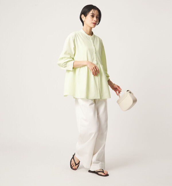 UNITED ARROWS green label relaxing「［size SHORTあり］ペプラム ブラウス マシンウォッシャブル 吸水速乾 通気性 UVカット」|シャツ・ブラウス|