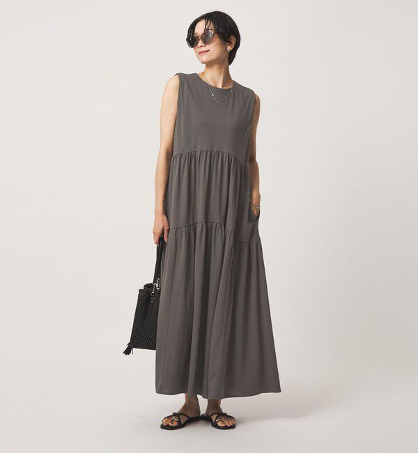 UNITED ARROWS green label relaxing「［size SHORTあり］カット ティアード ワンピース」|ワンピース|