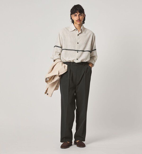 STEVEN ALAN「＜Steven Alan＞ PE/L BCR イン ツープリーツ ドレス トラウザーズ ハーフイージーII」|スラックス|