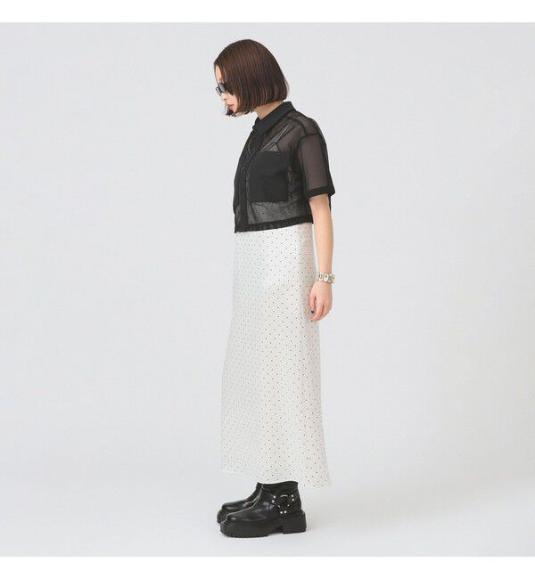 Ray BEAMS 「メッシュ クロップド シャツ」|シャツ・ブラウス|