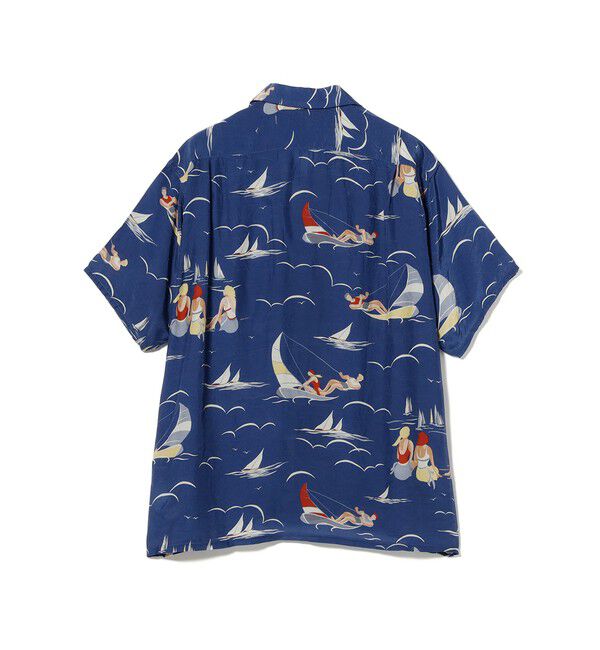BEAMS PLUS「Open Collar Cupro Print」|シャツ・ブラウス|