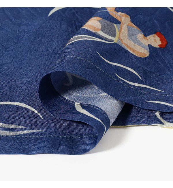 BEAMS PLUS「Open Collar Cupro Print」|シャツ・ブラウス|