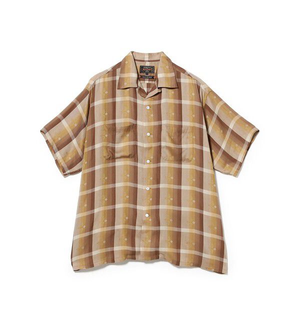 BEAMS PLUS「Open Collar Sashiko Ombre」|シャツ・ブラウス|