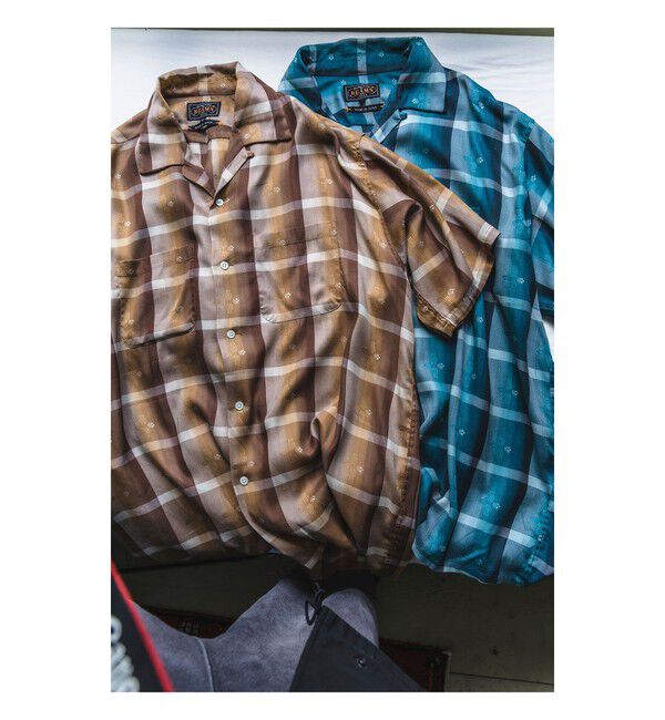 BEAMS PLUS「Open Collar Sashiko Ombre」|シャツ・ブラウス|