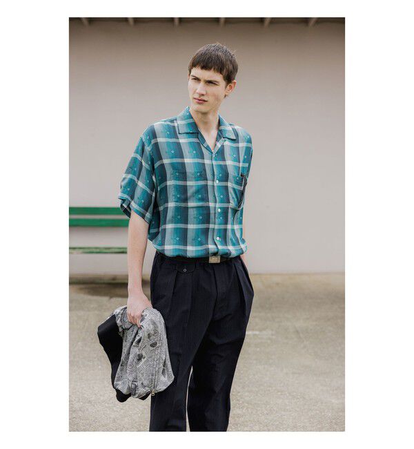 BEAMS PLUS「Open Collar Sashiko Ombre」|シャツ・ブラウス|
