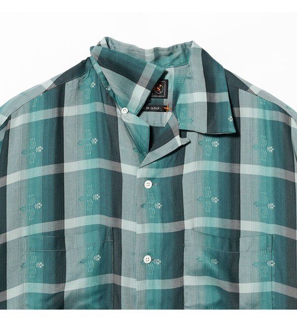 BEAMS PLUS「Open Collar Sashiko Ombre」|シャツ・ブラウス|