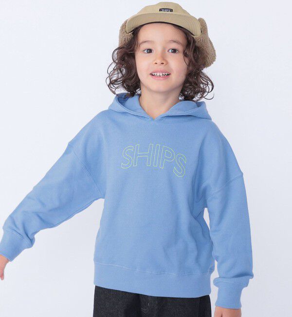 SHIPS KIDS「【WEB限定】SHIPS KIDS:100～160cm / SHIPS ラウンド ロゴ パーカ」|パーカー|