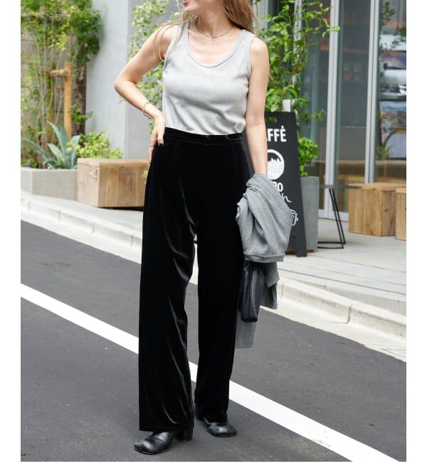 OUTDOOR PRODUCTS Usual Things「ベロアフレアパンツ」|スラックス|