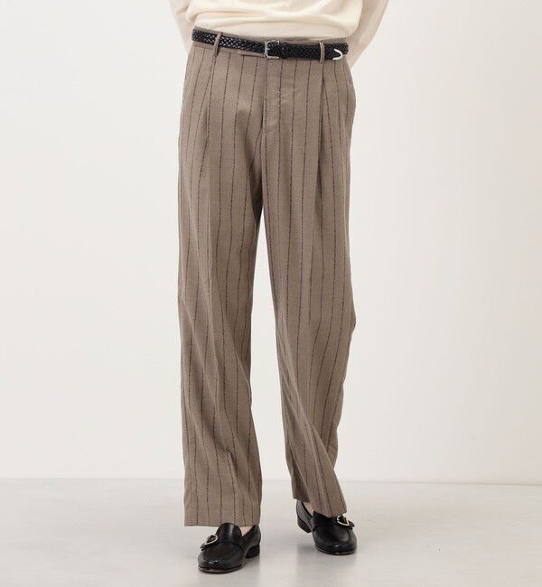 TOMORROWLAND BUYING WEAR「PT TORINO QUINDICI ウールストライプ 1プリーツスラックス」|スラックス|