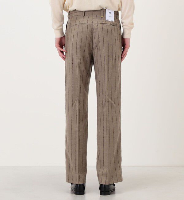 TOMORROWLAND BUYING WEAR「PT TORINO QUINDICI ウールストライプ 1プリーツスラックス」|スラックス|