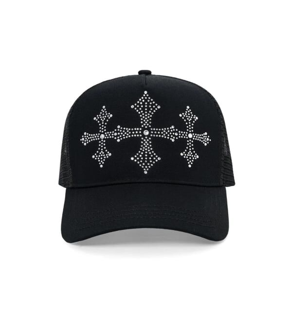 JOINT WORKS「SupBaby by SUPPLIER Shiny Cross Rhinestone Mesh Cap」|キャップ・キャスケット|
