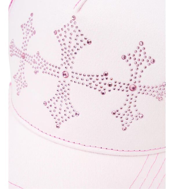 JOINT WORKS「SupBaby by SUPPLIER Shiny Cross Rhinestone Mesh Cap」|キャップ・キャスケット|