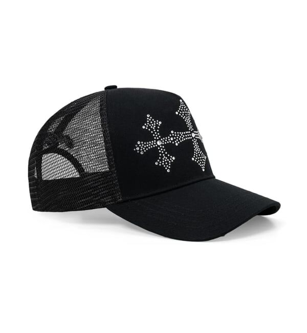 JOINT WORKS「SupBaby by SUPPLIER Shiny Cross Rhinestone Mesh Cap」|キャップ・キャスケット|