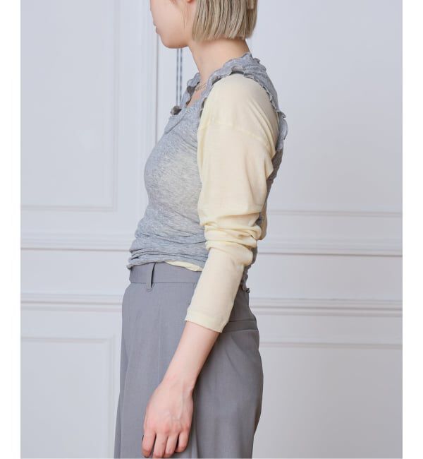 IENA LA BOUCLE「《追加2予約》seamless basic. シームレスベーシック Flounce タンクトップ」|タンクトップ|