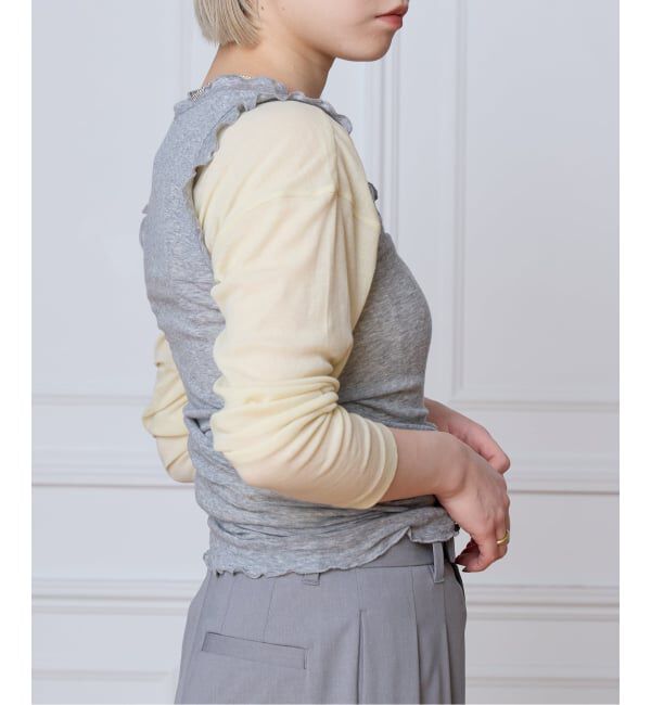IENA LA BOUCLE「《追加2予約》seamless basic. シームレスベーシック Flounce タンクトップ」|タンクトップ|