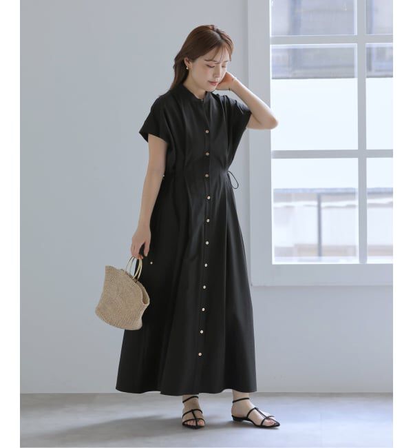  「【洗える】フレンチタックシャツワンピース」|ワンピース|