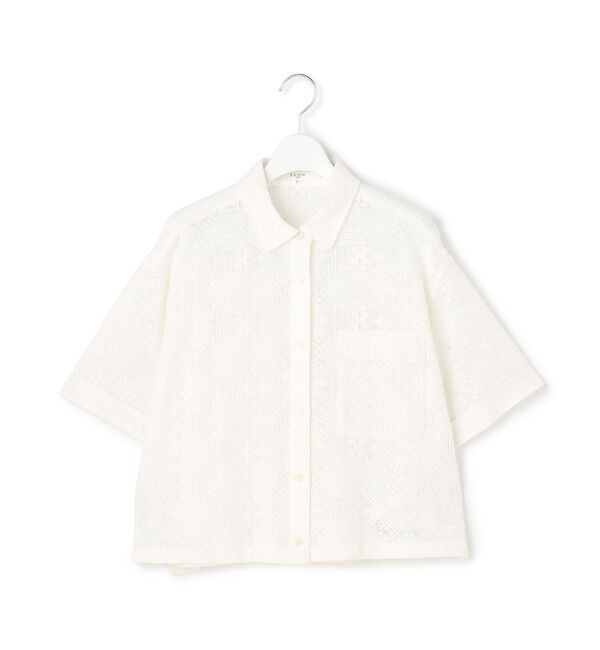 23区「【SLOW/一部店舗限定】モチーフレース 半袖 シャツ」|シャツ・ブラウス|
