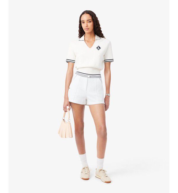 LACOSTE「フランスメイド ボーダーウエストバンド鹿の子地ショーツ」|その他|