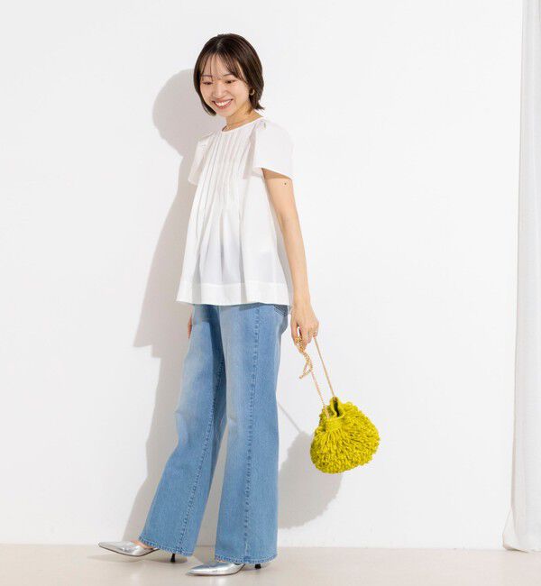 NOLLEY'S「《セットアップ対応》ウォッシャブルアクティブストレッチタックブラウス」|シャツ・ブラウス|