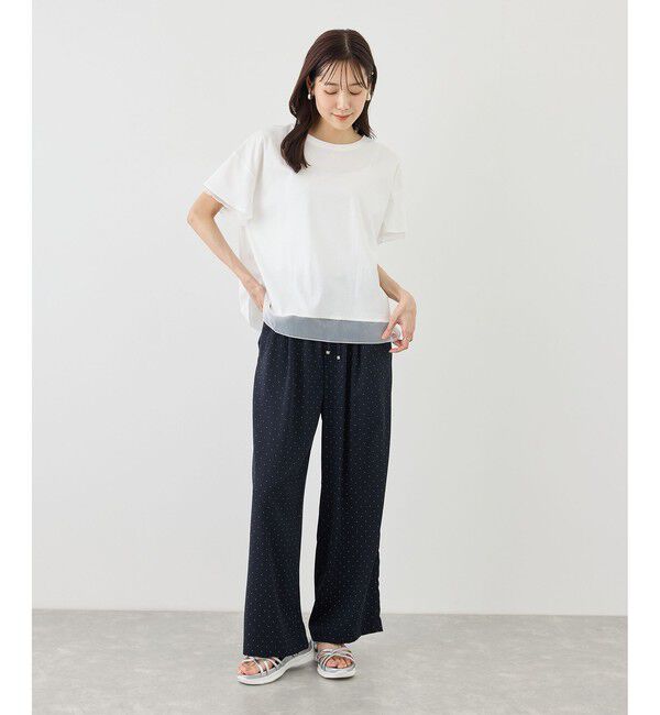 Rope&rsquo;Picnic「70シルケットシアードッキングトップス/着丈が選べる・UVカット・接触冷感」|Tシャツ・カットソー|
