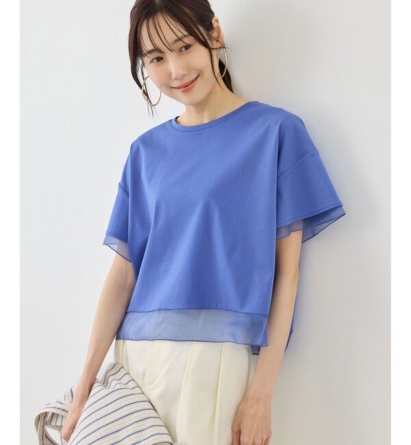 Rope&rsquo;Picnic「70シルケットシアードッキングトップス/着丈が選べる・UVカット・接触冷感」|Tシャツ・カットソー|