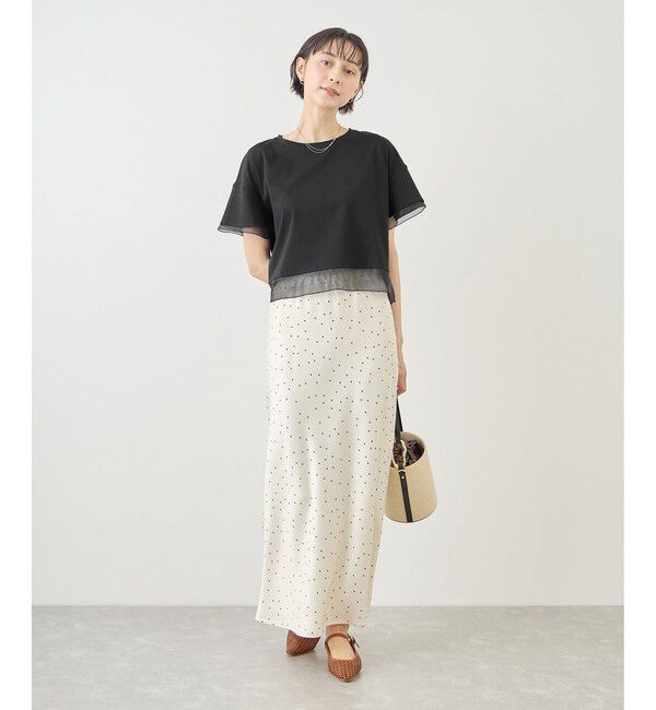 Rope&rsquo;Picnic「70シルケットシアードッキングトップス/着丈が選べる・UVカット・接触冷感」|Tシャツ・カットソー|
