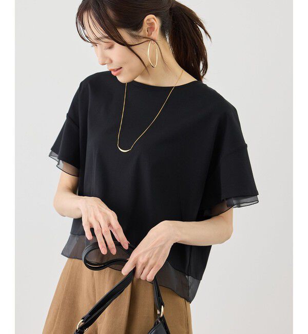 Rope&rsquo;Picnic「70シルケットシアードッキングトップス/着丈が選べる・UVカット・接触冷感」|Tシャツ・カットソー|