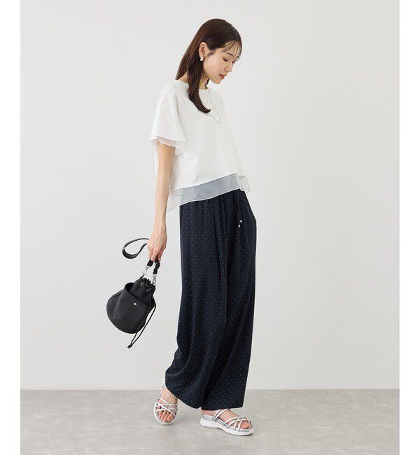 Rope&rsquo;Picnic「70シルケットシアードッキングトップス/着丈が選べる・UVカット・接触冷感」|Tシャツ・カットソー|