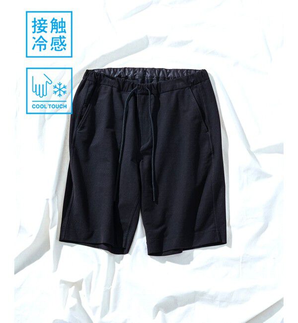 ADAM ET ROPE'「接触冷感【MINUS】ショートパンツ」|チノ|ブラック(01)
