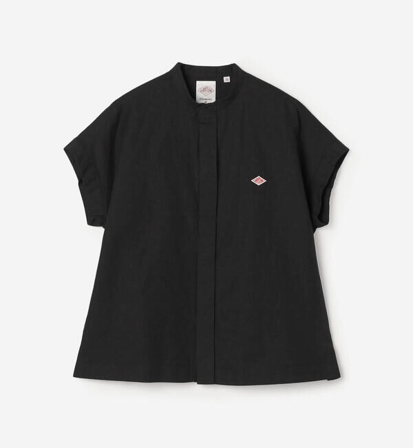 DANTON「DANTON | コットンリネン スリーブレスシャツ WOMEN」|シャツ・ブラウス|BLACK