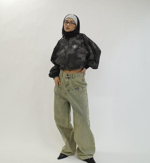  「《UNISEX / サイズ展開あり》スラッシュポケットブラストワイドデニム」|デニム|