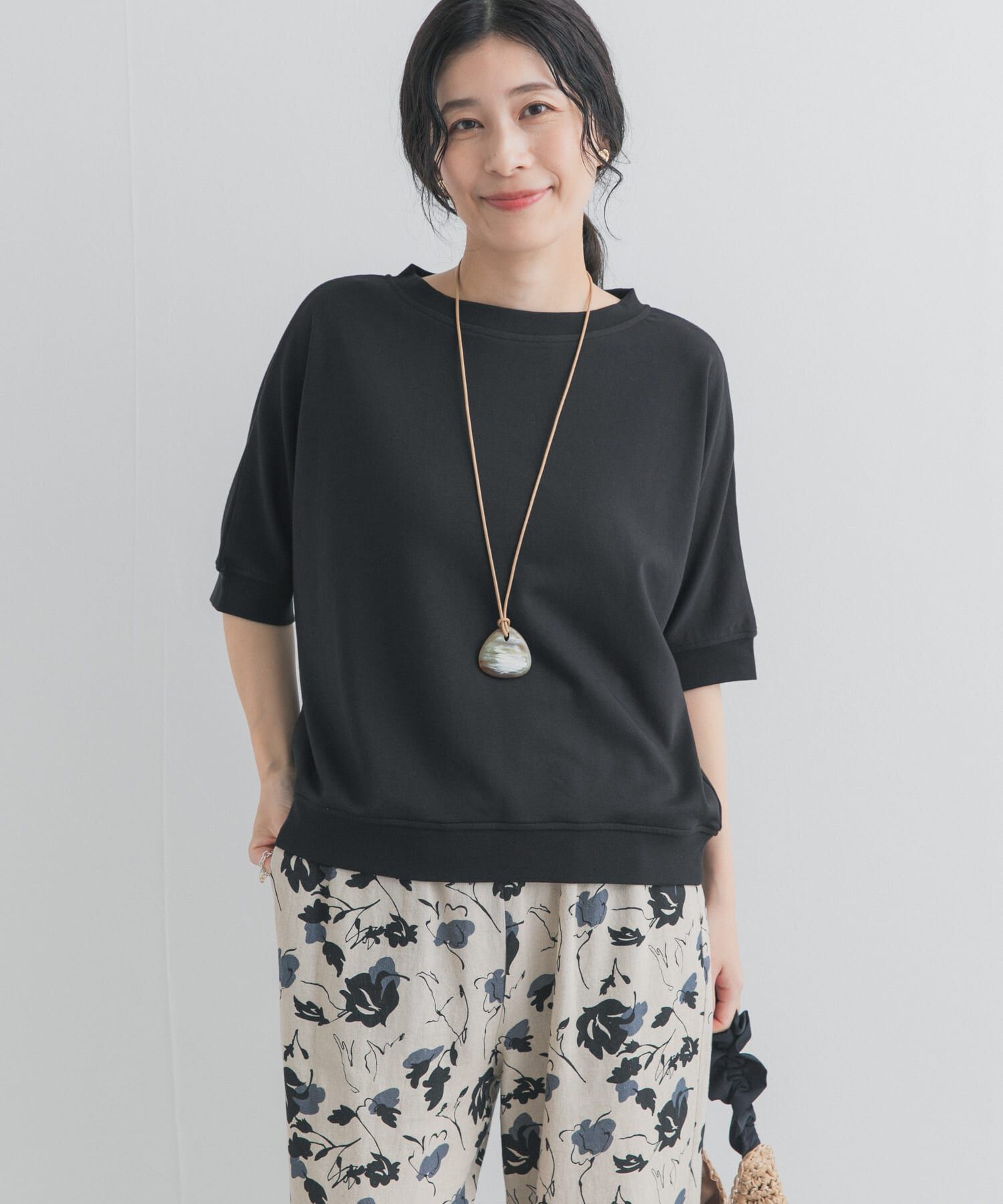 URBAN RESEARCH DOORS「モダールコットン裏毛ドルマンプルオーバー」|Tシャツ・カットソー|