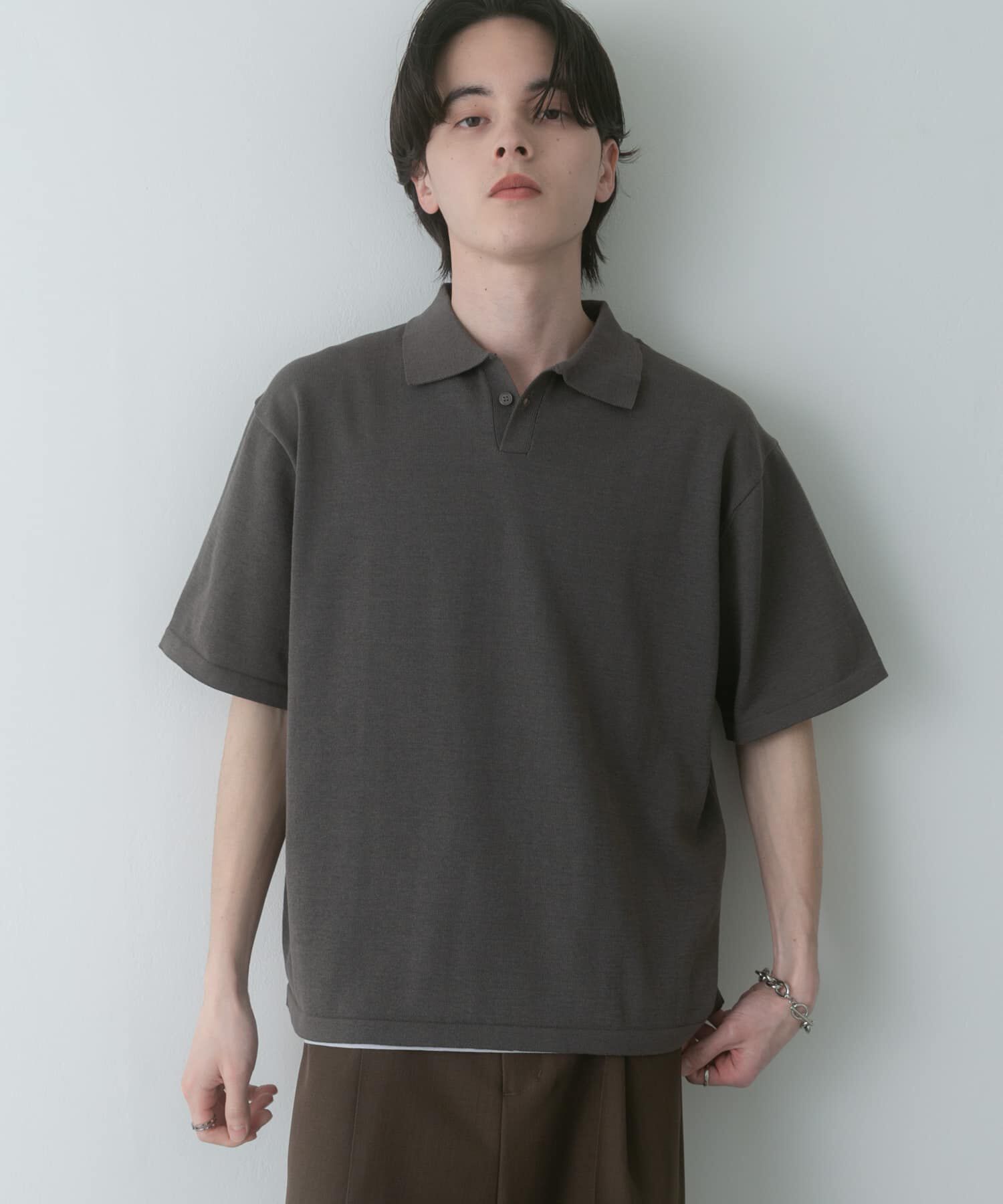 SENSE OF PLACE by URBAN RESEARCH「『洗濯可』ドライタッチスキッパーニットTシャツ」|ニット・セーター|