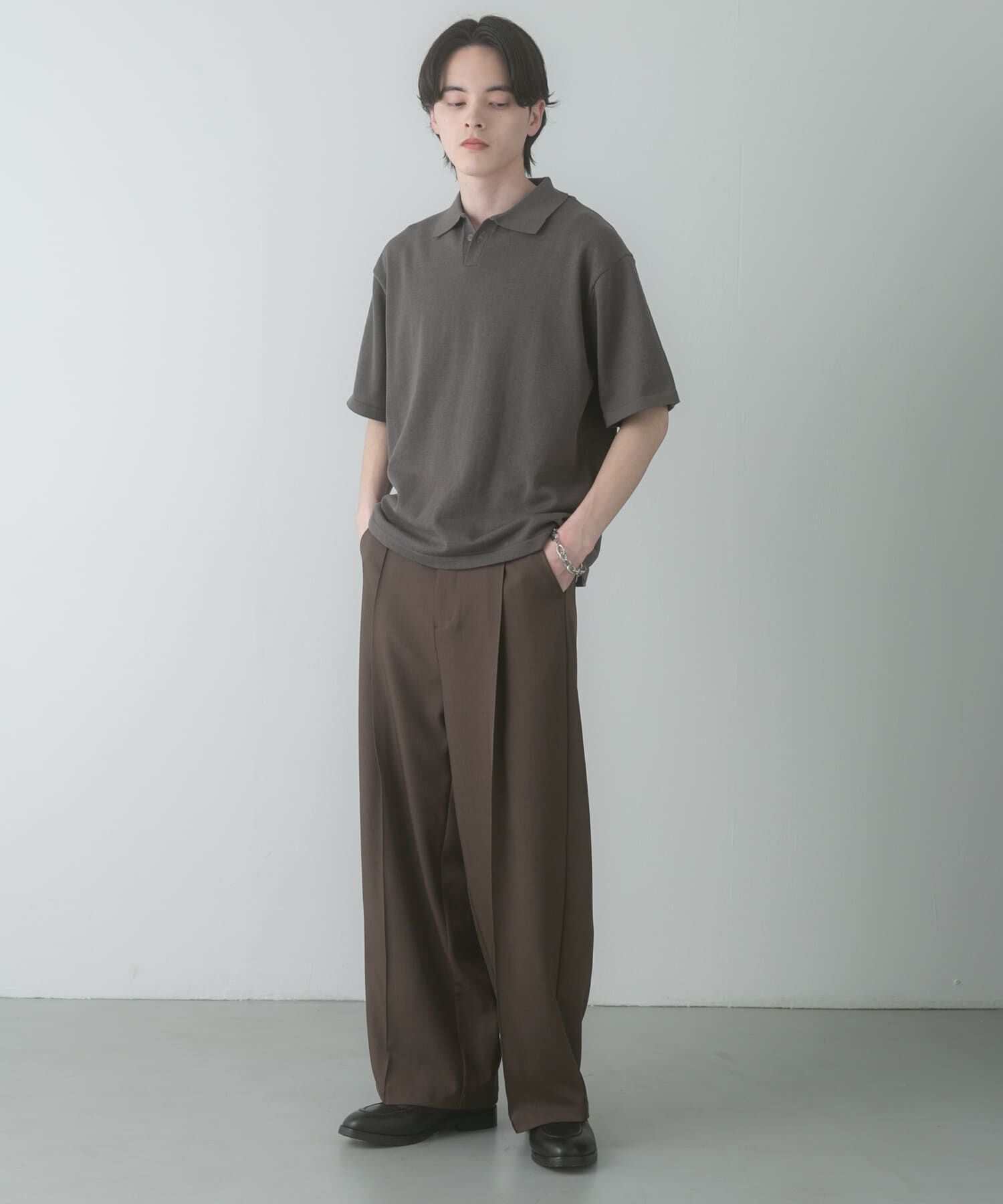 SENSE OF PLACE by URBAN RESEARCH「『洗濯可』ドライタッチスキッパーニットTシャツ」|ニット・セーター|