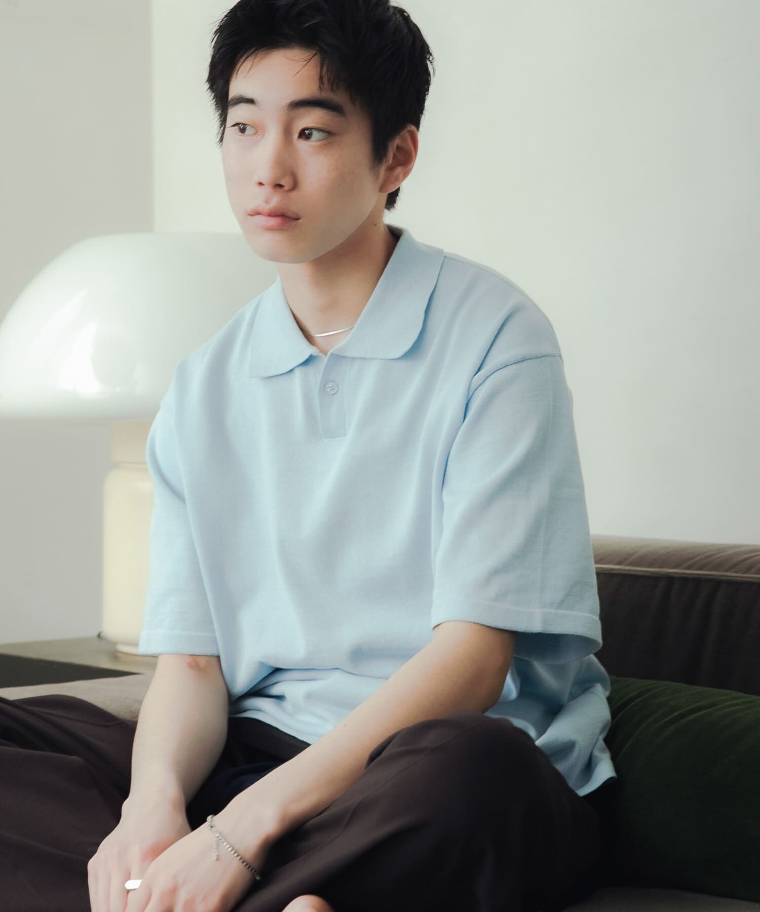 SENSE OF PLACE by URBAN RESEARCH「『洗濯可』ドライタッチスキッパーニットTシャツ」|ニット・セーター|
