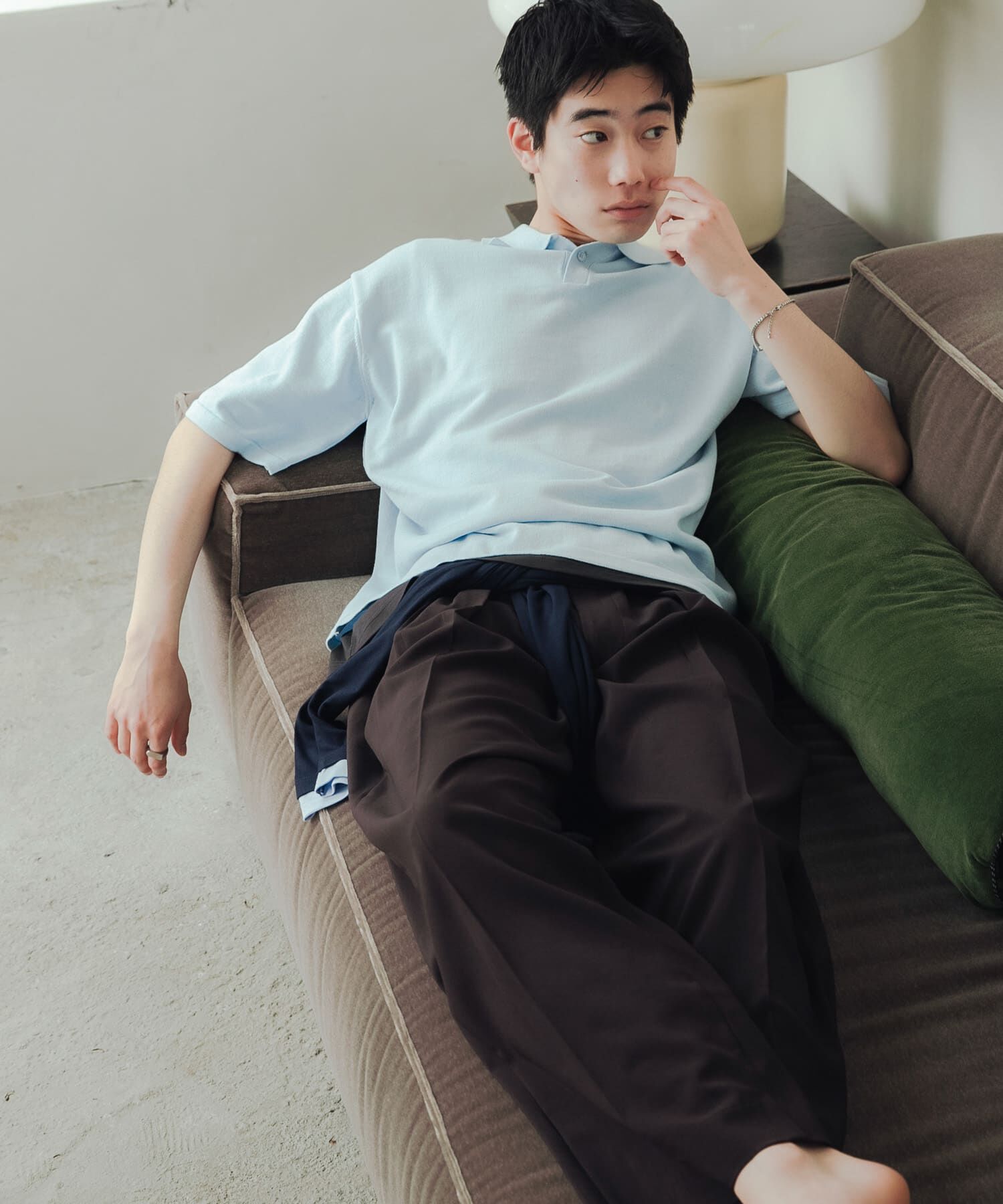 SENSE OF PLACE by URBAN RESEARCH「『洗濯可』ドライタッチスキッパーニットTシャツ」|ニット・セーター|