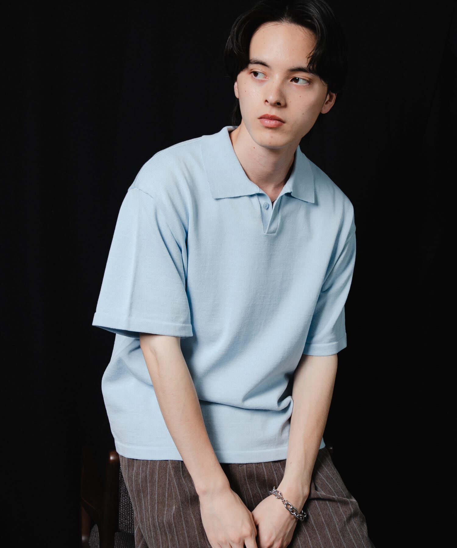 SENSE OF PLACE by URBAN RESEARCH「『洗濯可』ドライタッチスキッパーニットTシャツ」|ニット・セーター|