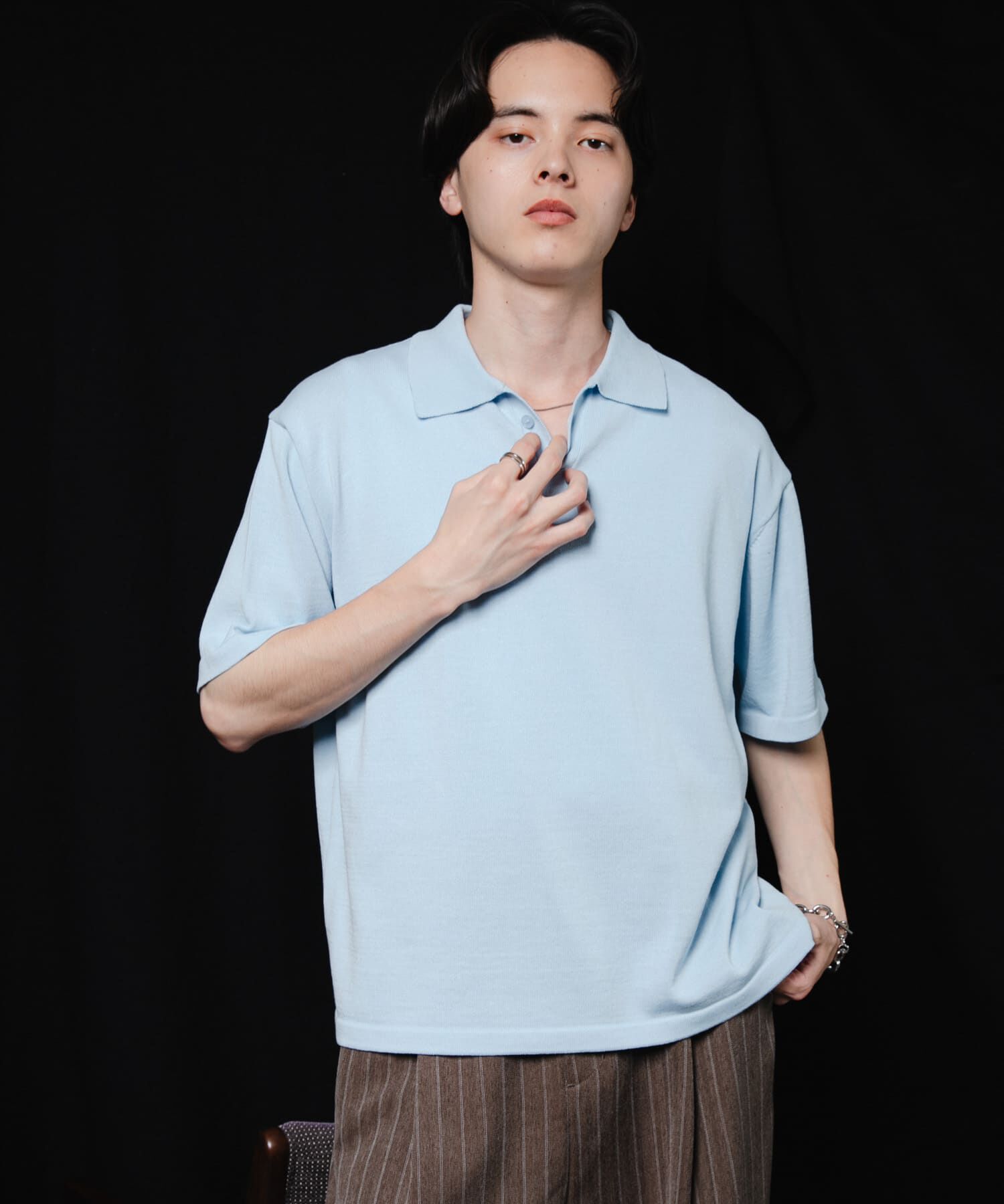 SENSE OF PLACE by URBAN RESEARCH「『洗濯可』ドライタッチスキッパーニットTシャツ」|ニット・セーター|