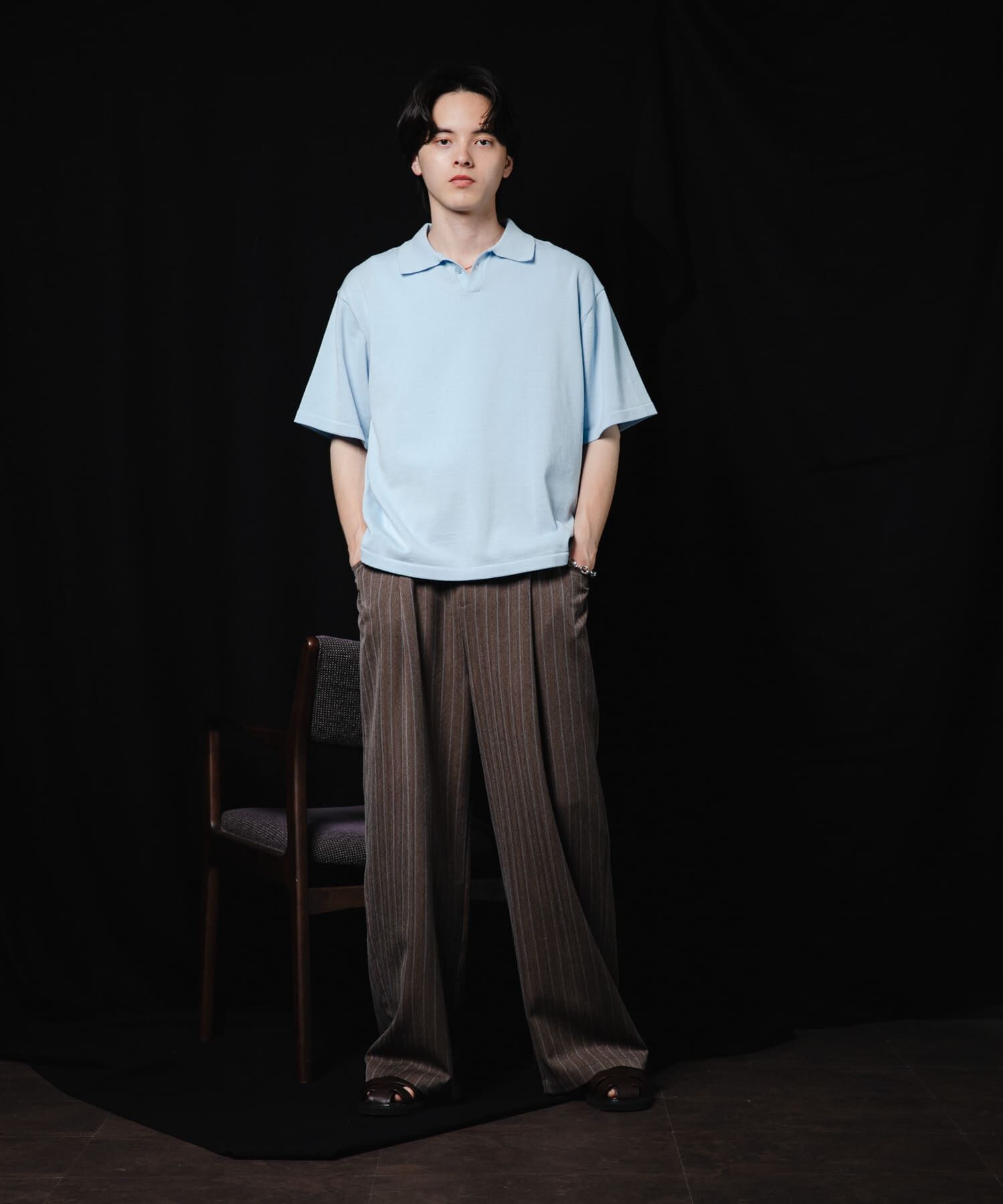 SENSE OF PLACE by URBAN RESEARCH「『洗濯可』ドライタッチスキッパーニットTシャツ」|ニット・セーター|
