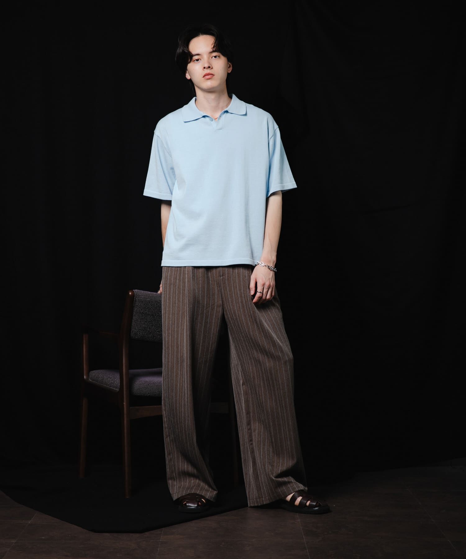 SENSE OF PLACE by URBAN RESEARCH「『洗濯可』ドライタッチスキッパーニットTシャツ」|ニット・セーター|