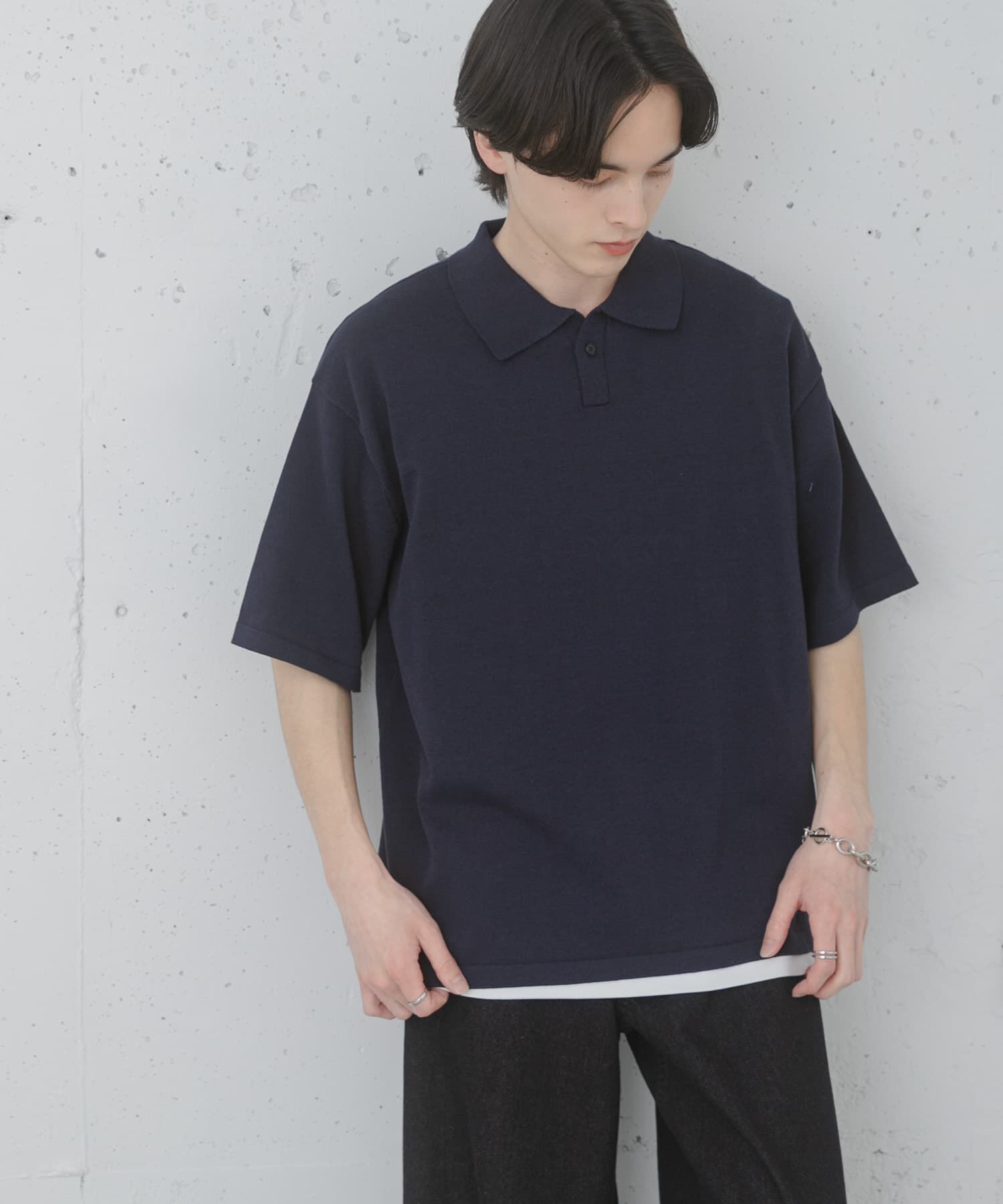 SENSE OF PLACE by URBAN RESEARCH「『洗濯可』ドライタッチスキッパーニットTシャツ」|ニット・セーター|