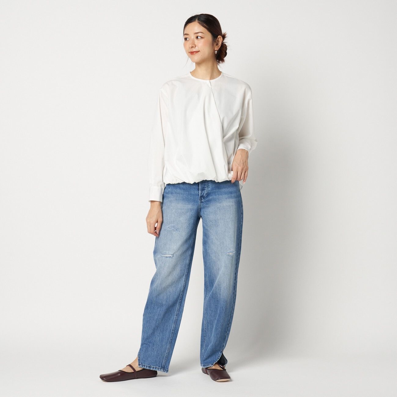 HELIOPOLE「HELIOPOLE CACHE-COEUR BLOUSE」|シャツ・ブラウス|