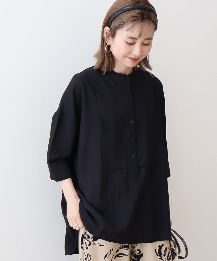 AMERICAN HOLIC「【WEB限定】接触冷感バンドカラーシャツチュニック」|シャツ・ブラウス|