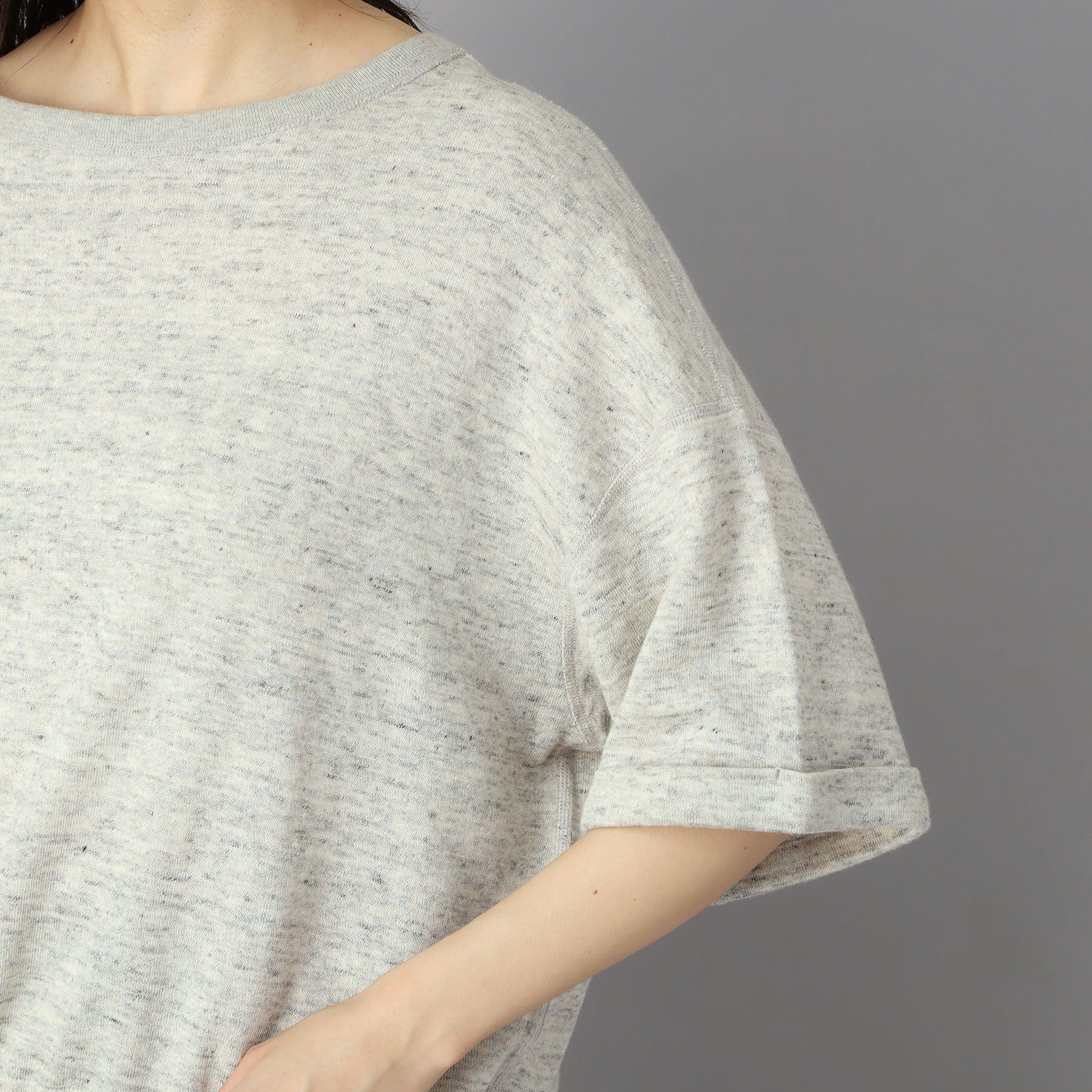 DRESSTERIOR「【ウォッシャブル/セットアップ可】リネン混裏毛ドロストプルオーバー」|Tシャツ・カットソー|