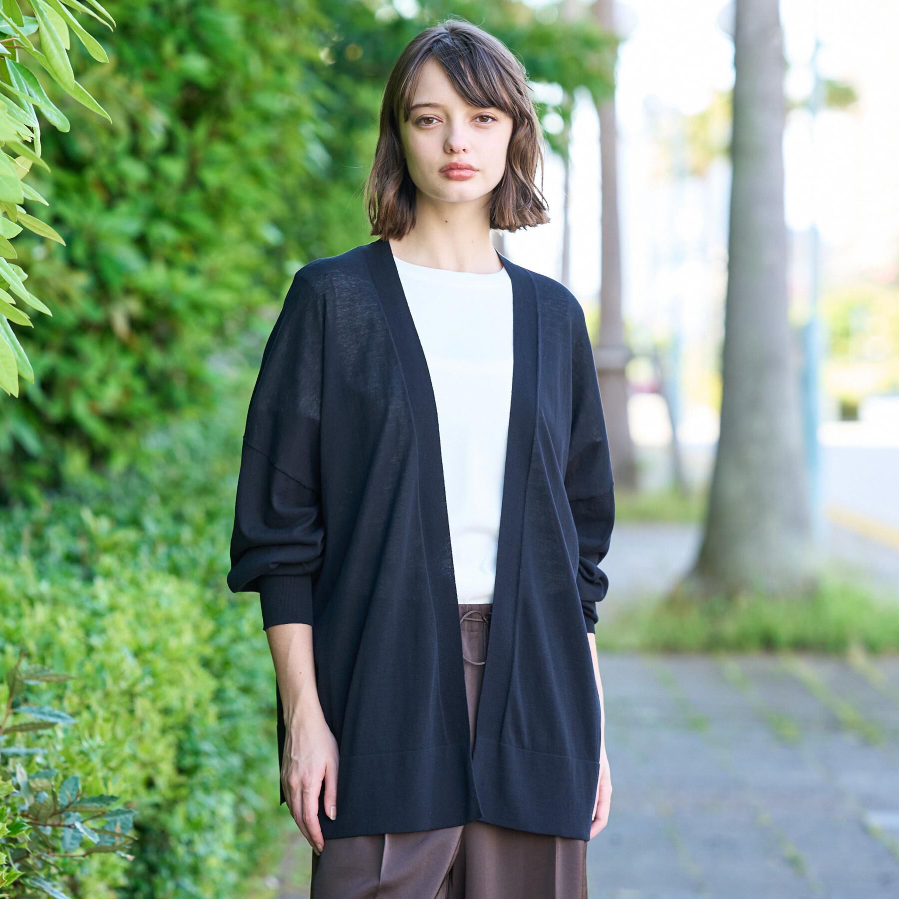 DRESSTERIOR「【接触冷感/UVカット】ウォッシャブル スピンコットン カーディガン」|カーディガン|