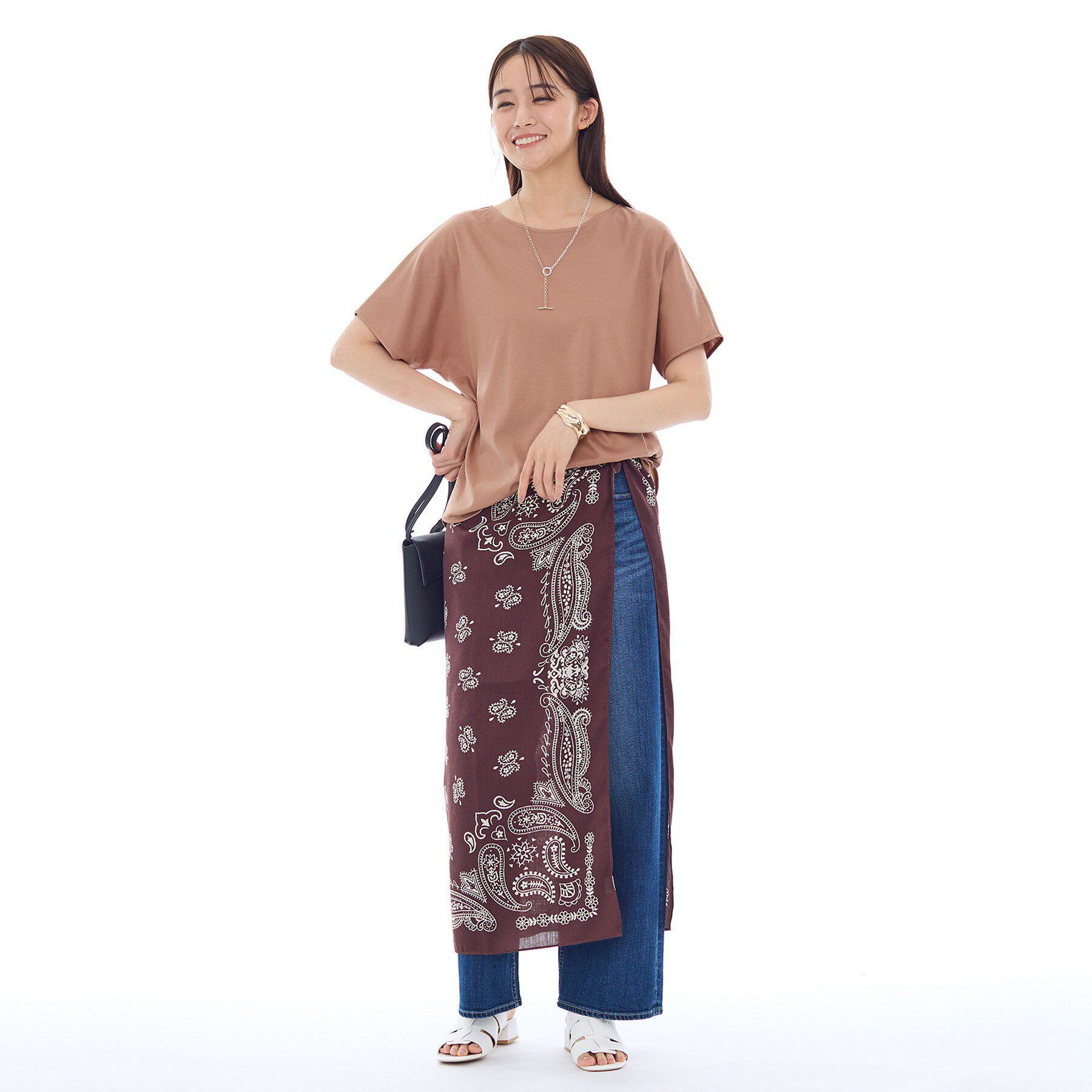 INDIVI「【インナーとしても活躍！】シンプルTシャツ」|Tシャツ・カットソー|
