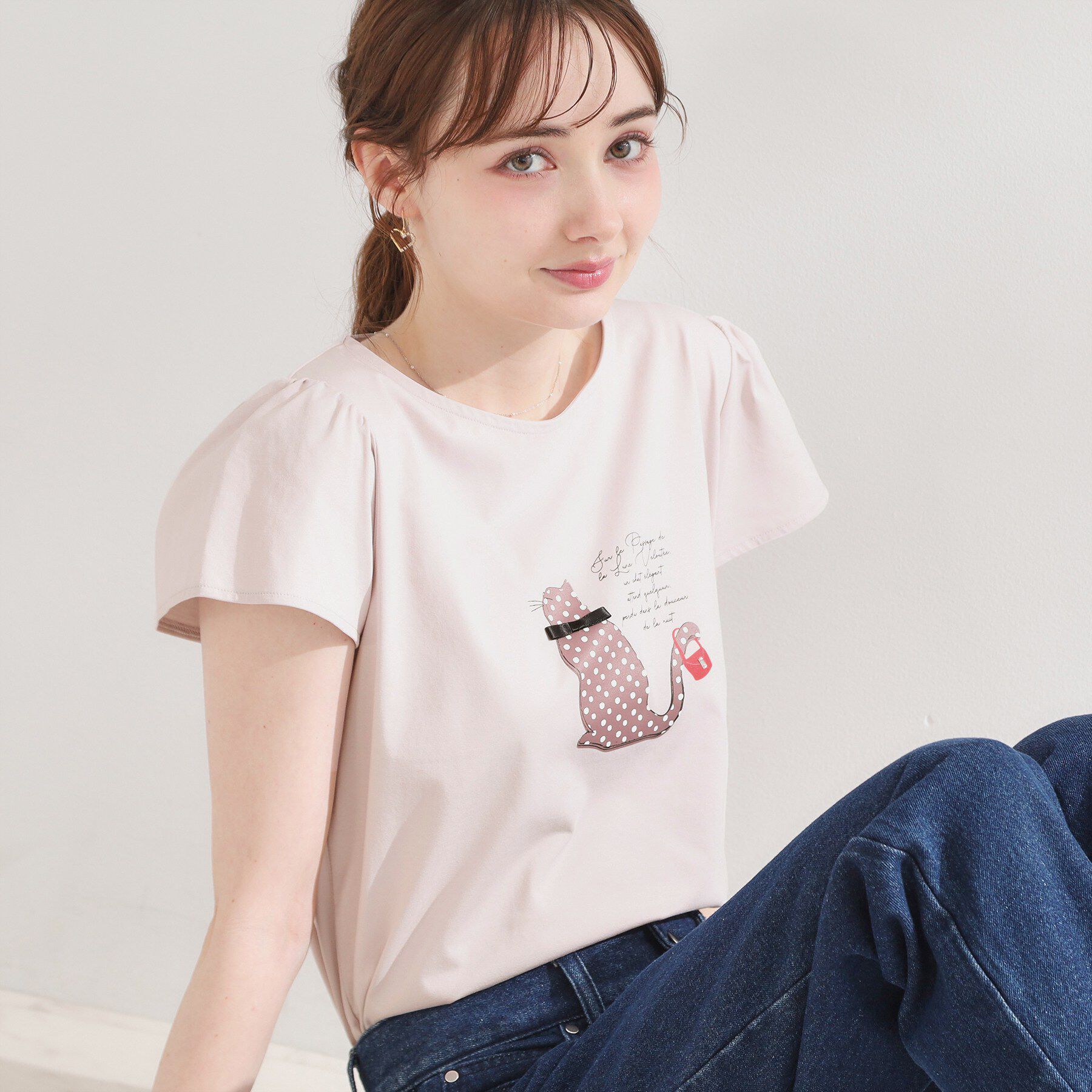 Couture broach「フレンチCAT プルオーバー」|Tシャツ・カットソー|